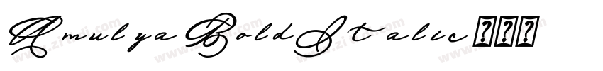 Amulya BoldItalic字体转换